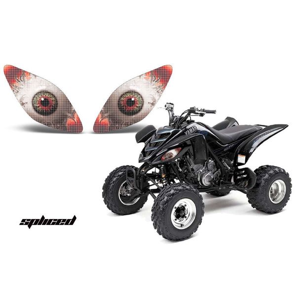 Headlight Eye Graphics Kit Decal Cover For Yamaha Raptor 660 SPLICED