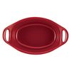 Rachael Ray Solid Glaze Ceramics Au Gratin Bakeware / Baker Set, Oval - 2 Piece, Red