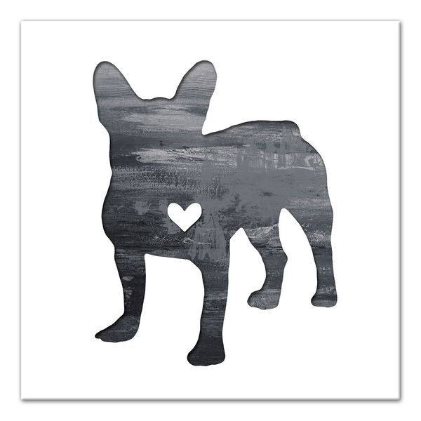 Creative Products Ink Silhouette Frenchie 20 x 20 Canvas Wall Art