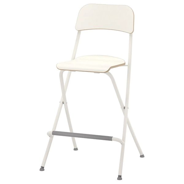 IKEA/IKEA FRANKLIN: Folding Bar Stool 24.8 Inch White (104.048.78)