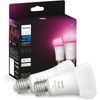 Philips Hue White and Col. Amb. E27 2 Pack 800lm + Hue Bridge