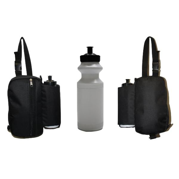 Generisch Western Saddle Bag with Water Bottle, Black