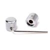 Alnicov Precision Guitar Control Knobs With (6.0MM) Dia. Shaft Pots - Set Of 3 Knurled Potentiometer Dome Knobs - Chrome