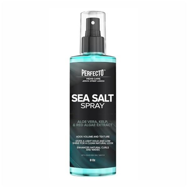 Perfecto Men&#39;s Sea Salt Spray, Hair Texture Spray with Aloe Vera and Kelp Extracts - Volume