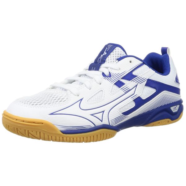 Mizuno Wave Kaiserburg 7 Table Tennis Shoes, Wide Model, Lightweight, multicolor (white / blue)