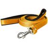 CuteNFuzzy Padded Double Handle Leash with Warranted Replaceable Snap, Black, 1" by 6'