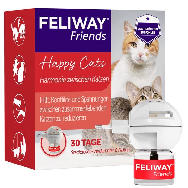 Feliway Friends Happy Cats Starter Set, Evaporator for Sockets & Bottle