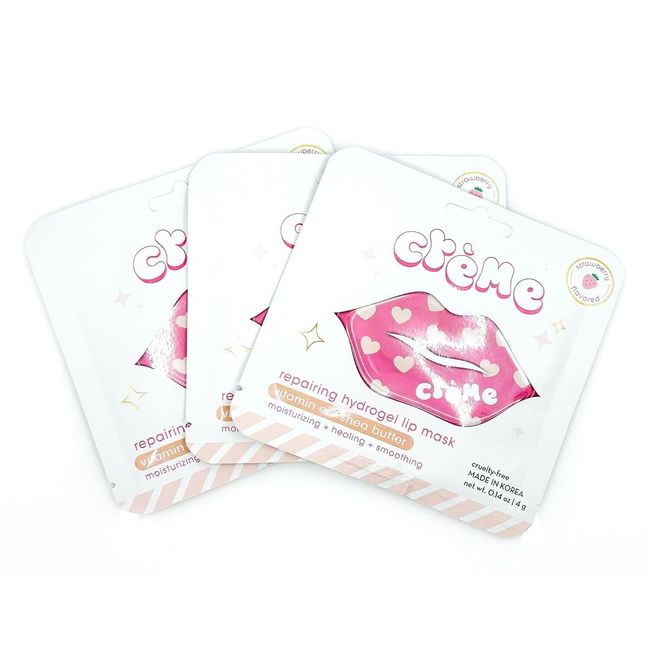 The Crème Shop Boba Bears Repairing Hydrogel Lip Mask, Lip Masks for Dry Lips