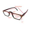 Hand Painted Reader Reading Glasses + Free Micro Fiber Pouch $5.00 Spring Hinge R77 (+125, Black)