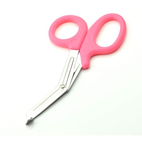 ABE First Aid Tuff Cut Utility Scissors 7.5'' Stainless Steel Medical Bandage Scissors EMT Shears for Emergency Supplies (Pink)