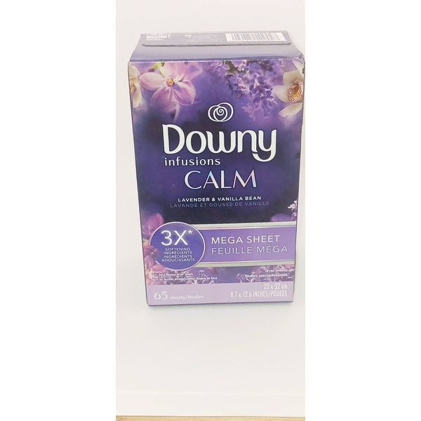 Downy Infusions Calm Lavender & Vanilla Bean Mega Dryer Sheets 65 sheets