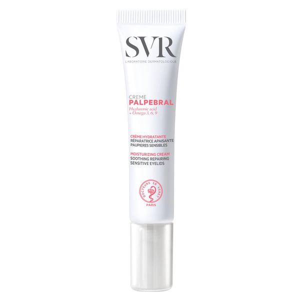 SVR Palpebral Eye Cream - Ultra-Soothing Cream for Dry, Sensitive Eyelids Prone to Irritations due to dryness - Steroid-Free, Fragrance-free Formula with Hyaluronic Acid & Shea Butter, 0.5 fl.oz