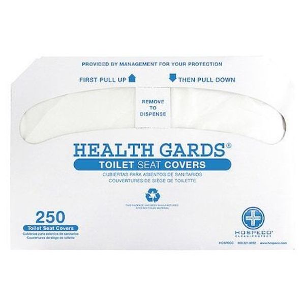 Hospeco Hg-5000 Toilet Seat Cover, Health Gards, Half Fold, 14 1/2 In X 17 In