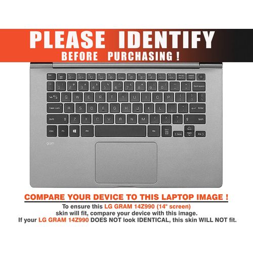 Decalrus - Protective Decal for LG Gram 14Z990 (14" Screen) Laptop Black Texture Brushed Aluminum Skin case Cover wrap BAlgGram_14z990Back