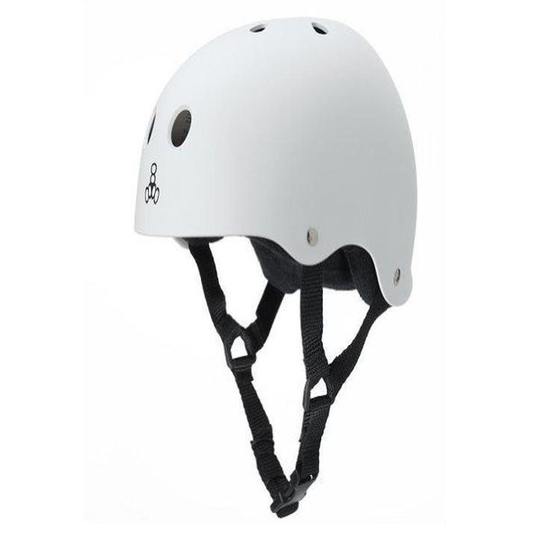 Triple Eight Sweatsaver Liner Skateboarding Helmet, White Rubber, XX-Large