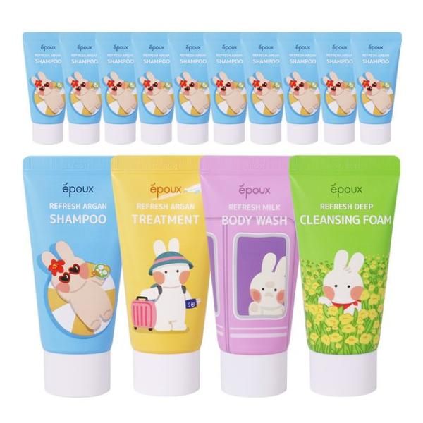 (10ea) Epu Refresh Mini Travel 50ml Choose 1 / Shampoo. Treatment. Body Wash. Cleansing Foam