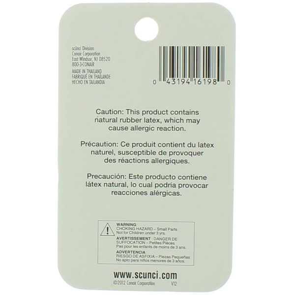 Scunci Small Black Rubberbands, 250 pk