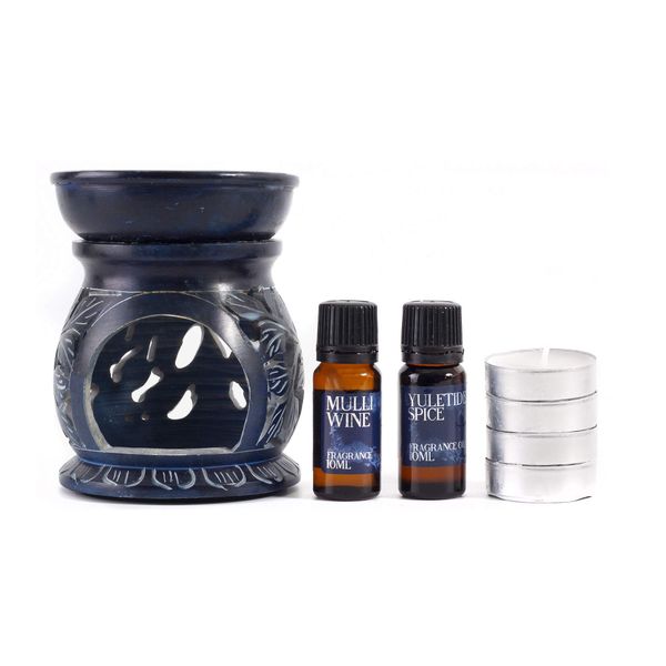 Mulled Wine and Christmas Spice Oil Burner Gift Set