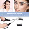 3Pcs Black Eyebrow Scissors with Comb Prune Smooth Natural Look Eyebrow Trimming Scissors Ergonomic Handle for Travel and Home Use to Messy Eyebrows Make Eyebrows More Neat and Beautiful