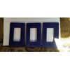 3 Designer Wallplates Satin Colors Matte Finish - Cobalt Blue