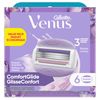 Gillette Venus ComfortGlide Freesia Women's Razor Refills, 6 Refill Cartridges, Fits Venus Reusable Razor Handles, 3-Bladed with Built-in Shave Gel Bars