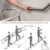 DOITOOL 6pcs Stair Handrail Bracket Wall Rail Bracket Pipe Rack Stainless Steel Armrest