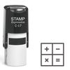 stampexpression - Plus Minus Multiplication and Division Self Inking Rubber Stamp - Black Ink (A-61259)
