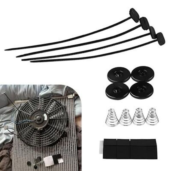 4 Set Car Modified Fan Parts, Cooling Radiator Fan Installation Accessories,