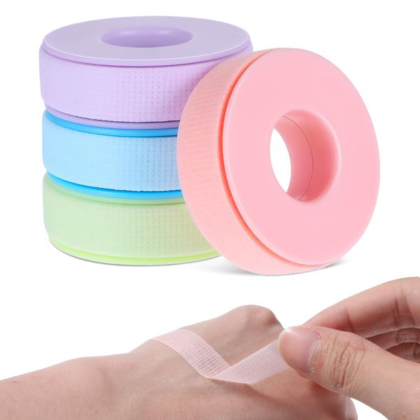 Lash Tape Eyelash Tape Lash Extension Tape Breathable Lash Tape for Eyelash Extensions Adhesive Tape for Lashes Makeup Individual Professional, 9.8 Yards X 4 Rolls