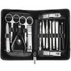 PhantomSky Nail Clipper Set, 15-Piece Multi-Functional Stainless Steel Nail Care Set, Scissors, Acne Removal, Portable, Stainless Steel Pedicure Set, Nail Clipper Cleaner, Manicure, Essential Set, For Hands, Feet, Face, Stylish, Portable, Storage Case Inc