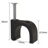 Round Cable Clips 12mm - Pack of 100 (Black)