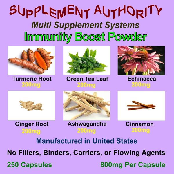Turmeric, Green Tea, Echinacea, Ginger, Ashwagandha, Cinnamon IMMUNITY SUPPORT
