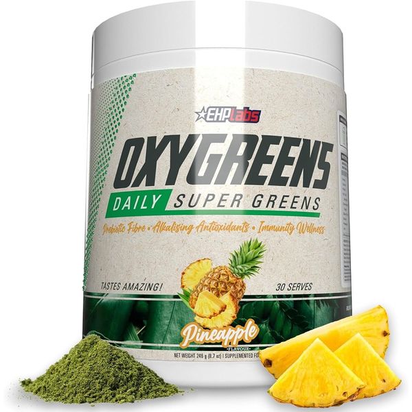 Spirulina Powder, Super Greens Powder Superfood with Prebiotic Fibre Pineapple