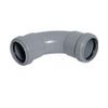 FLOPLAST 50mm Grey Pushfit Waste Pipe Bend