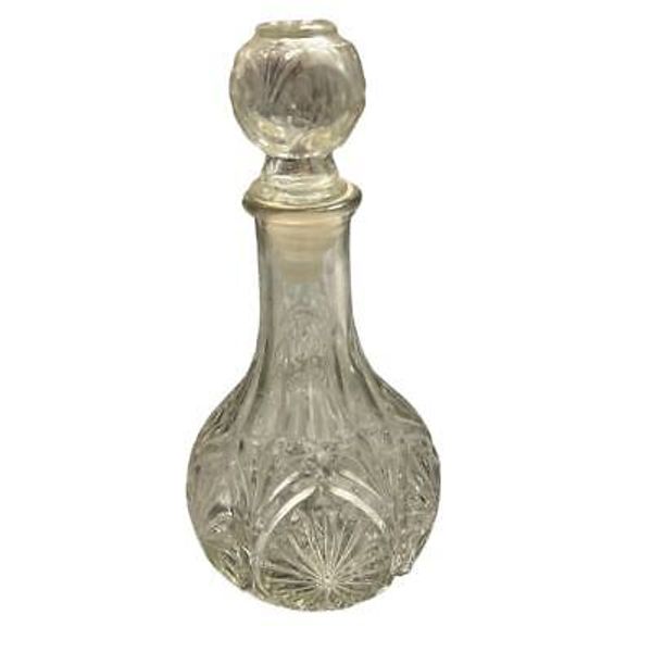 GUC Crystal Decanter Heavy Decorative and Useful Add Your Favorite Liquid