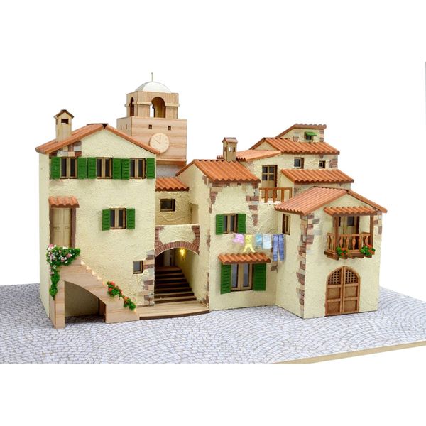 Woody Joe 1/87 European Streets Series Italy Wooden Model Building Kit