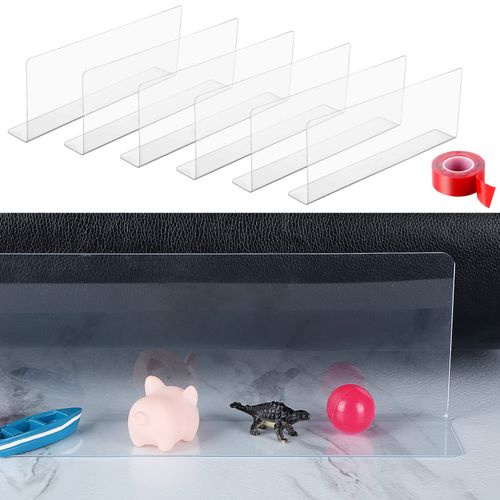 BESTLUBE Under Bed Blocker for Pets, 6 Pack, 5 in High, Strong Adhesive, Gap Stopper, Safe PVC Material, Easy to Install, for Dogs and Cats