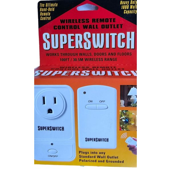 Super Switch Wireless Remote Control Wall Outlet Indoor New by Blackstone New