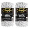 Stringliner 35790 Mason’s Line Replacement Rolls – 1 Lb. #18 Construction Replacement Roll Braided Black/White 1000'. (2 Pack)