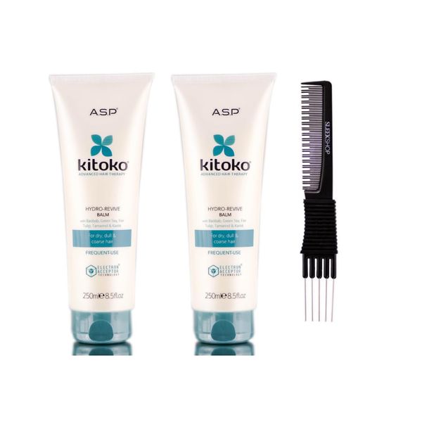 yper Asp Kitoko Hydro-Revive Balm (8.5 oz) with Teasing Comb Pack 2