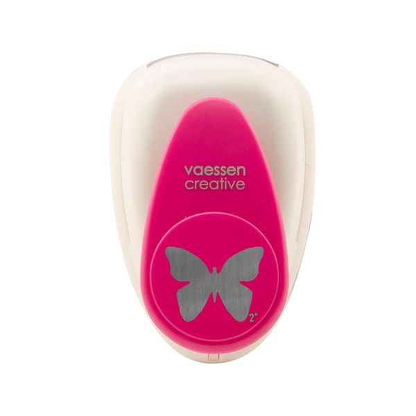 Vaessen Creative Craft Paper Punch, Butterfly, for DIY Projects, Scrapbooking, Card Making and More, Metal, Multi-Colour, 12.7 x 8.5 x 6.7 cm