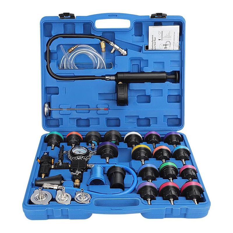 Holdfiturn 28Pcs Radiator Pressure Tester Kit - Universal Cooling
