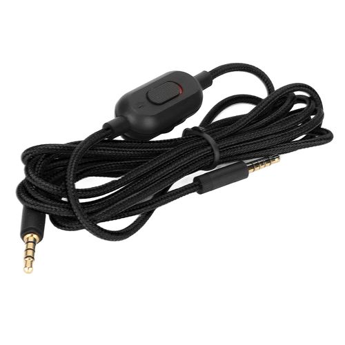 Replacement Audio Aux Cable for G Pro, G Pro X, G433, G233 Gaming Headset, Cable Aux Cable Replacement with Inline Mute Switch, Volume Control, 6.6 Feet (Black)