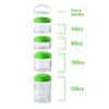 Fiacvrs Stackable Snack Pots Nut Box,Storage Jars,Snack Storage Container,Portable and Stackable 4Pcs/Set Twist Lock Storage Container and Jars,Food Storage Container with Lids