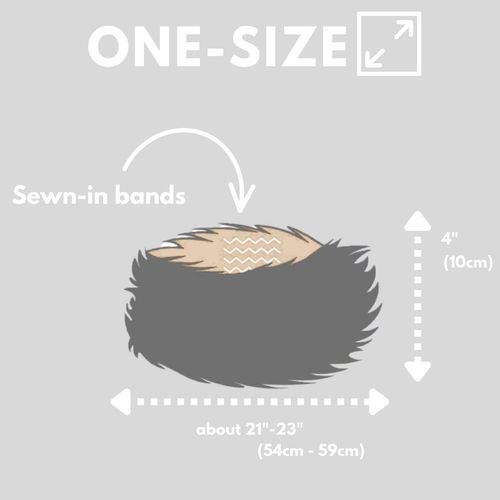 Trifolium Winter Faux Fur Headband for Women Chic Ear Warmer with Stretchy Fluffy Elastic Headband, Brown Fox