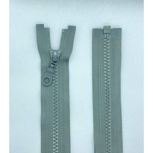 Li YKK Zip Plastic Teeth No. 5 Medium Coarse Separable (014 Grey, 90 cm)