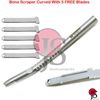 Dental Bone Scraper Hand Held Bone Grafting Harvester Collector Angled 5 Blades