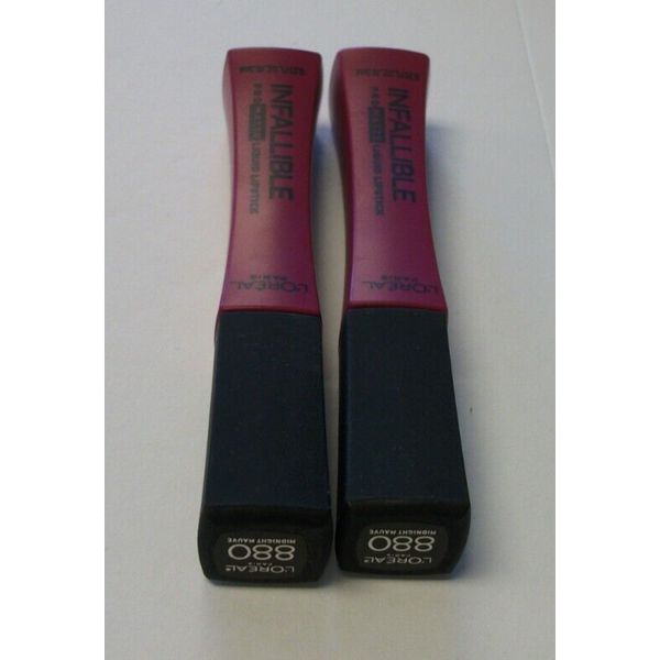 Lot of 2 Loreal Infallible Pro Matte Liquid Lipstick #880 MIDNIGHT MAUVE