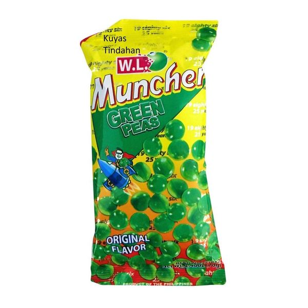 Muncher Green Peas Pack of 10 Original Flavor 2.46 Oz Per Pack