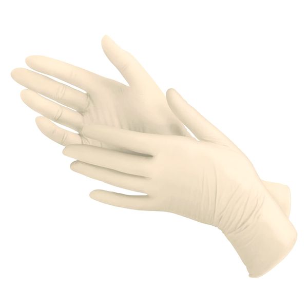 Green Direct Disposable Latex Gloves Powder Free Cleaning Gloves Size Small, Pack of 100